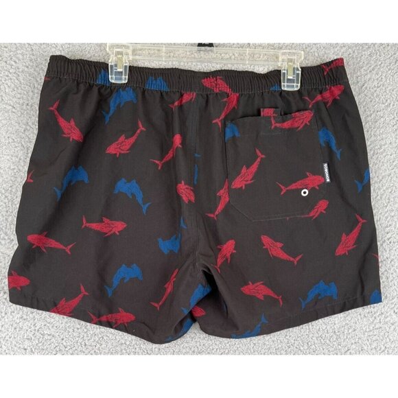 Bonobos Shorts Mens Size XL Black Beach Board Shorts Swim Trunks Shark AOP Sand - Picture 2 of 13